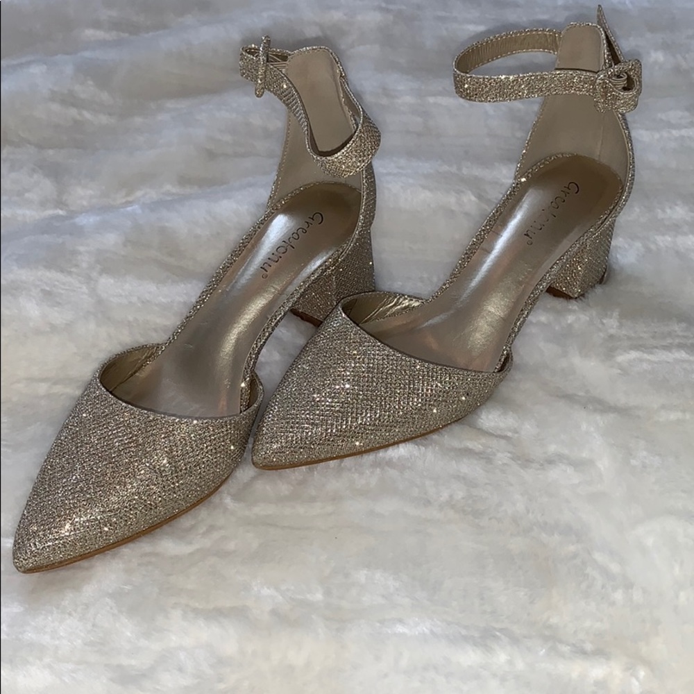 Gold Sparkly Greatonu Heels
